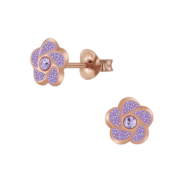 Wholesale Sterling Silver Flower Ear Studs - JD5978