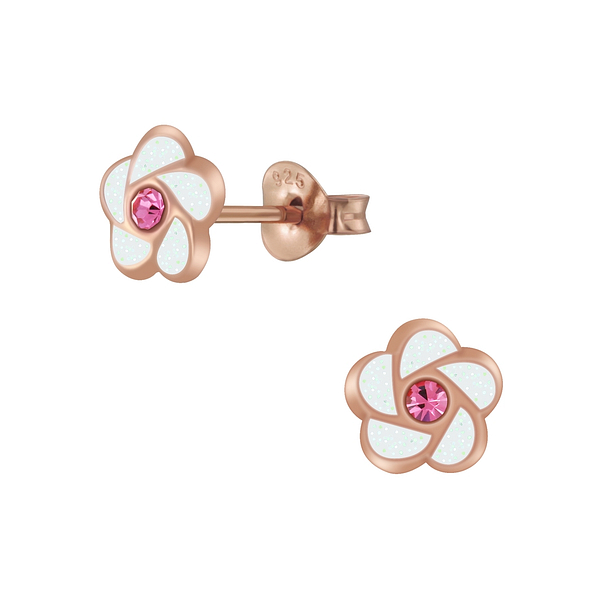 Wholesale Sterling Silver Flower Ear Studs - JD5987