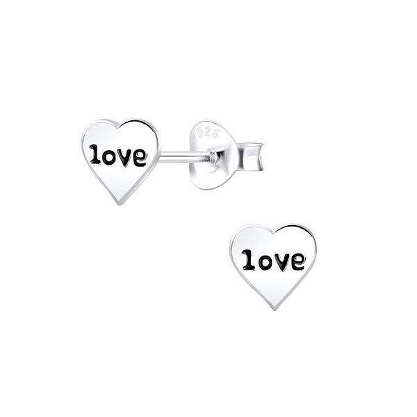 Wholesale Sterling Silver Love Ear Studs - JD5067