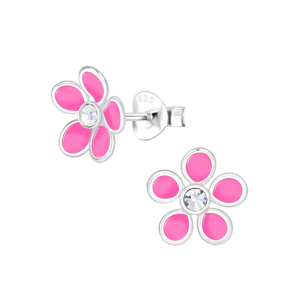 Wholesale Sterling Silver Flower Ear Studs - JD1816