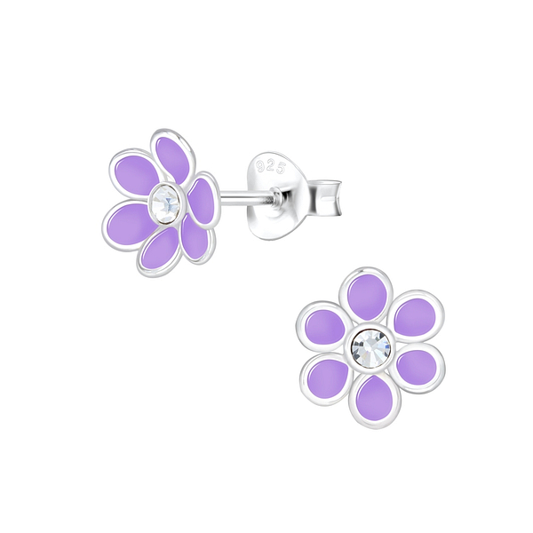 Wholesale Sterling Silver Flower Ear Studs - JD1826
