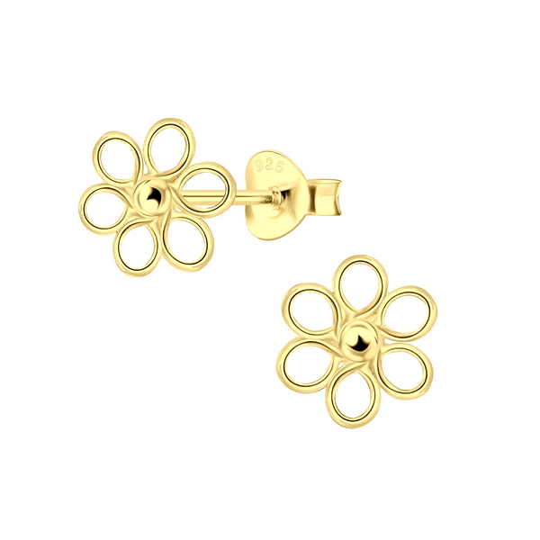 Wholesale Sterling Silver Flower Ear Studs - JD2594