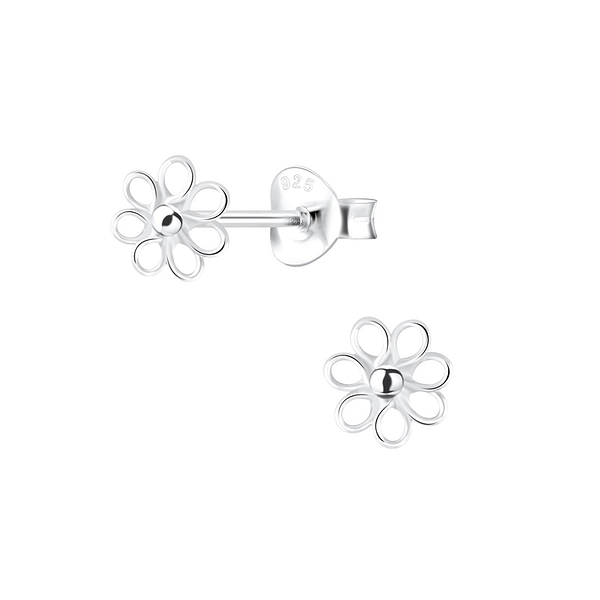 Wholesale Sterling Silver Flower Ear Studs - JD2590