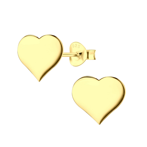 Wholesale Sterling Silver Heart Ear Studs - JD3785
