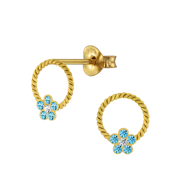 Wholesale Sterling Silver Flower Ear Studs - JD4081