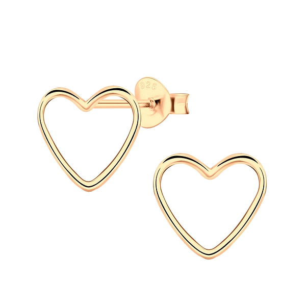Wholesale Sterling Silver Heart Ear Studs - JD4782
