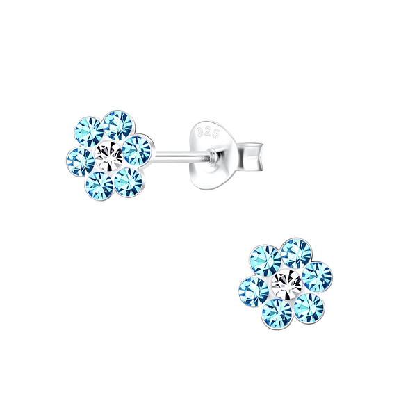Wholesale Sterling Silver Flower Ear Studs - JD10592