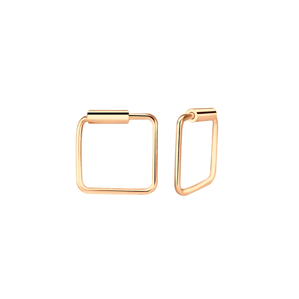 Wholesale 8mm Sterling Silver Square Ear Hoops - JD4911