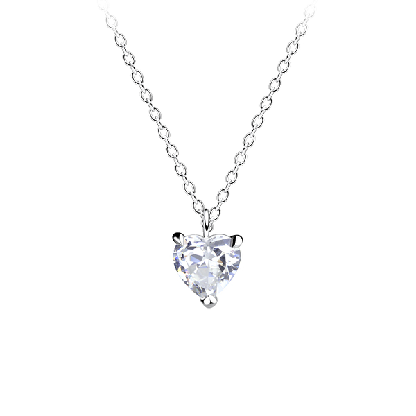 Wholesale Sterling Silver Heart Necklace - JD13053