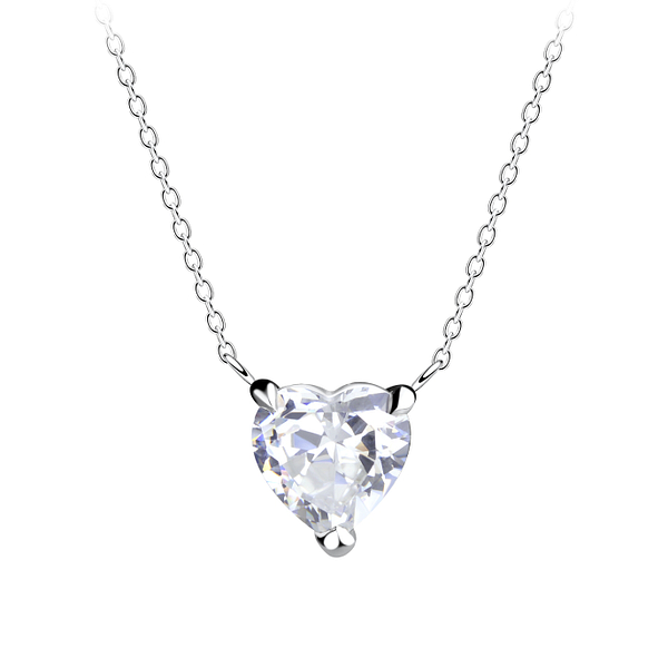 Wholesale Sterling Silver Heart Necklace - JD13056