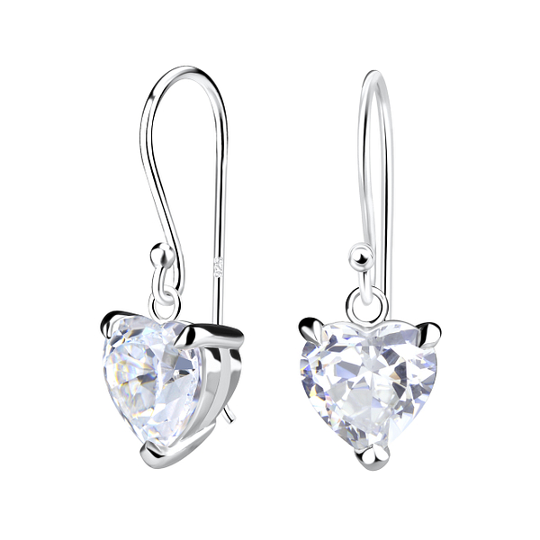 Wholesale Sterling Silver Heart Earrings - JD13057