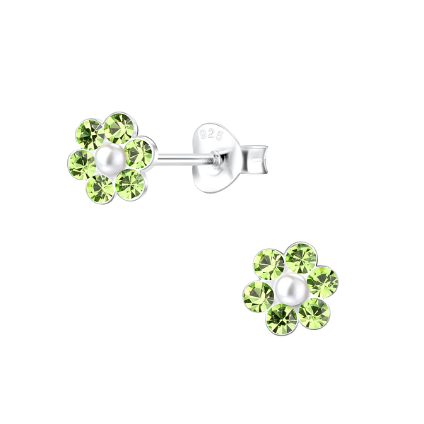 Wholesale Sterling Silver Flower Ear Studs - JD15283