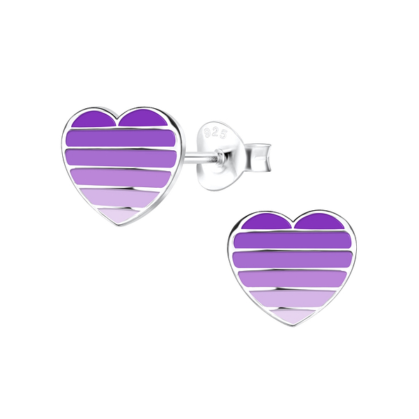 Wholesale Sterling Silver Heart Ear Studs - JD14623