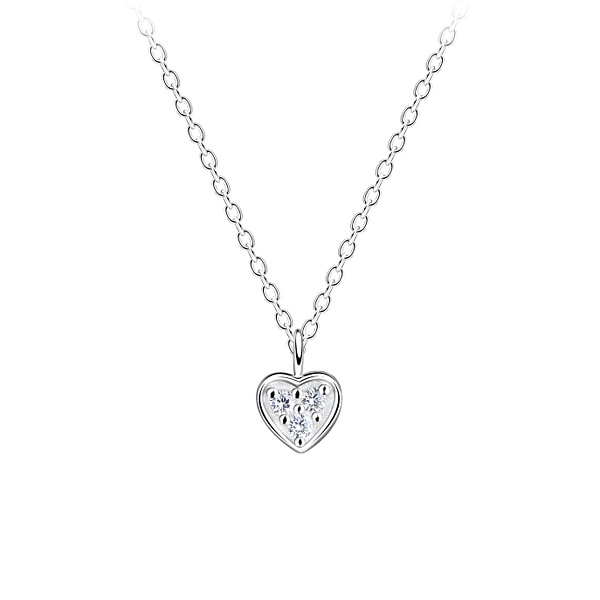 Wholesale Sterling Silver Heart Necklace - JD16376