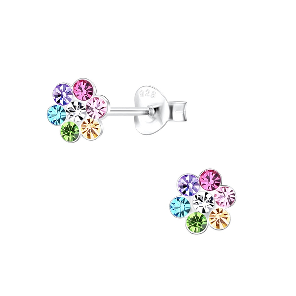 Wholesale Sterling Silver Flower Ear Studs - JD9985