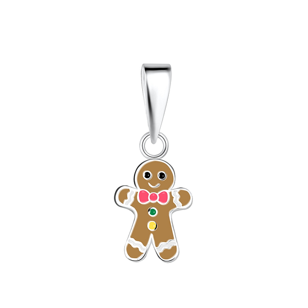 Wholesale Sterling Silver Gingerbread Pendant - JD16785