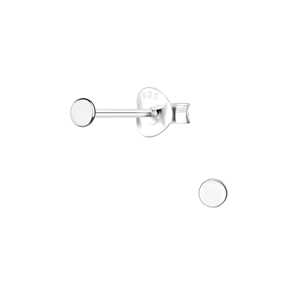 Wholesale Sterling Silver Round Ear Studs - JD17022