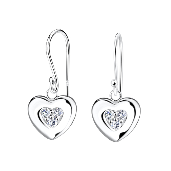 Wholesale Sterling Silver Heart Earrings - JD17250