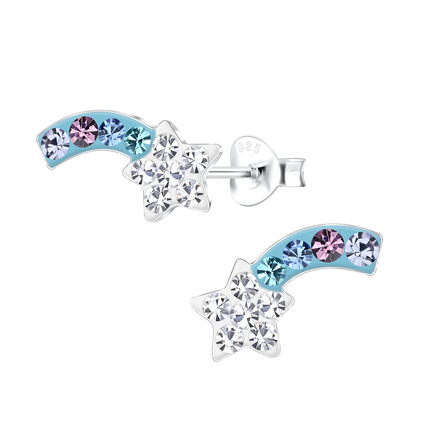 Wholesale Sterling Silver Shooting Star Ear Studs - JD17234