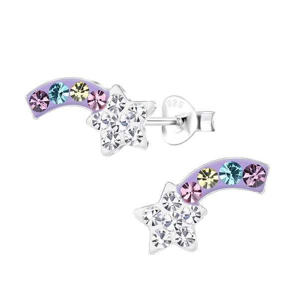 Wholesale Sterling Silver Shooting Star Ear Studs - JD17235