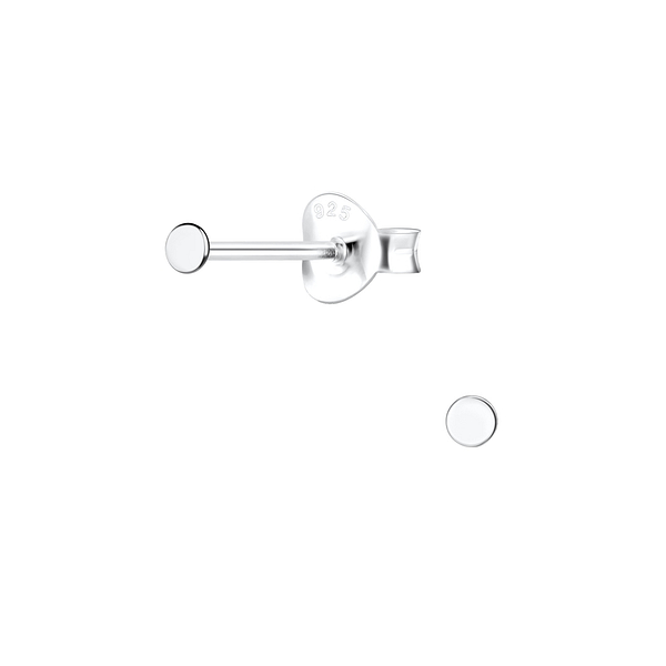 Wholesale Sterling Silver Round Ear Studs - JD17278