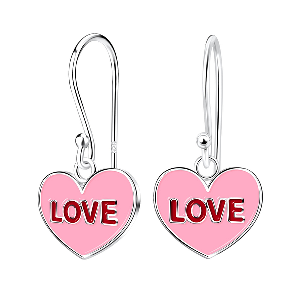 Wholesale Sterling Silver Love Heart Earrings - JD16059