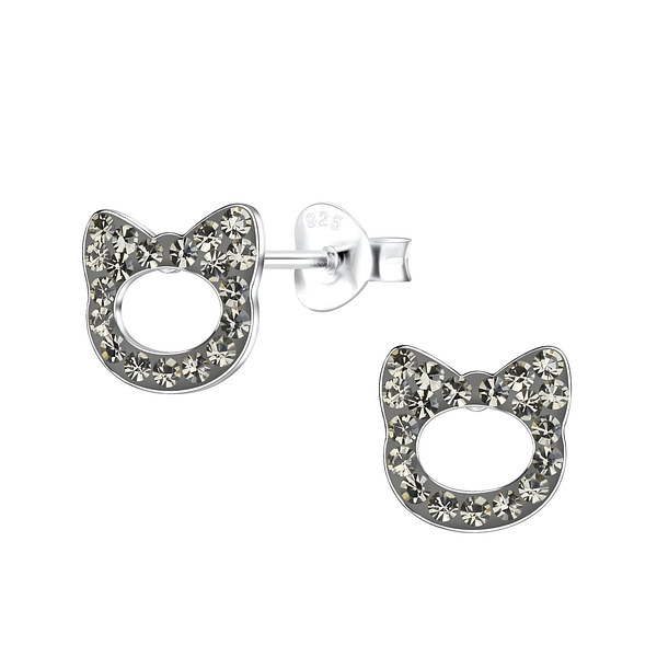 Wholesale Sterling Silver Cat Ear Studs - JD17648