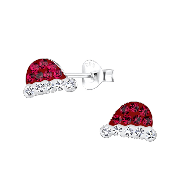 Wholesale Sterling Silver Santa Hat Ear Studs - JD18012