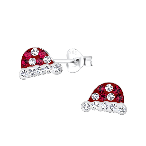 Wholesale Sterling Silver Santa Hat Ear Studs - JD18063