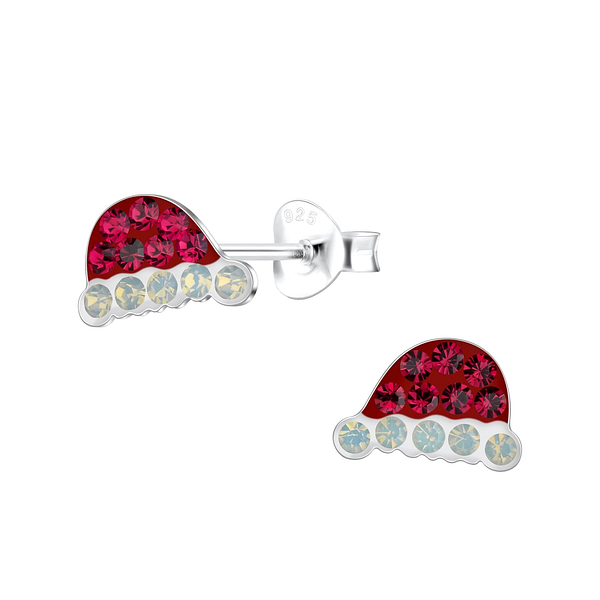 Wholesale Sterling Silver Santa Hat Ear Studs - JD18062