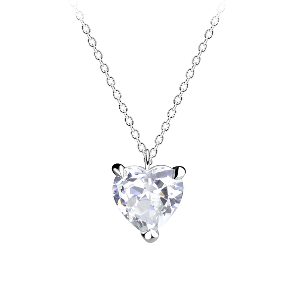 Wholesale Sterling Silver Heart Necklace - JD13055