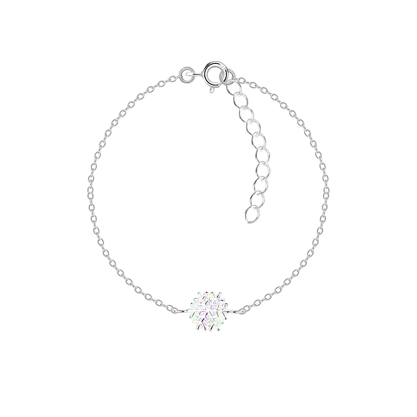 Wholesale Sterling Silver Snowflake Bracelet - JD18722