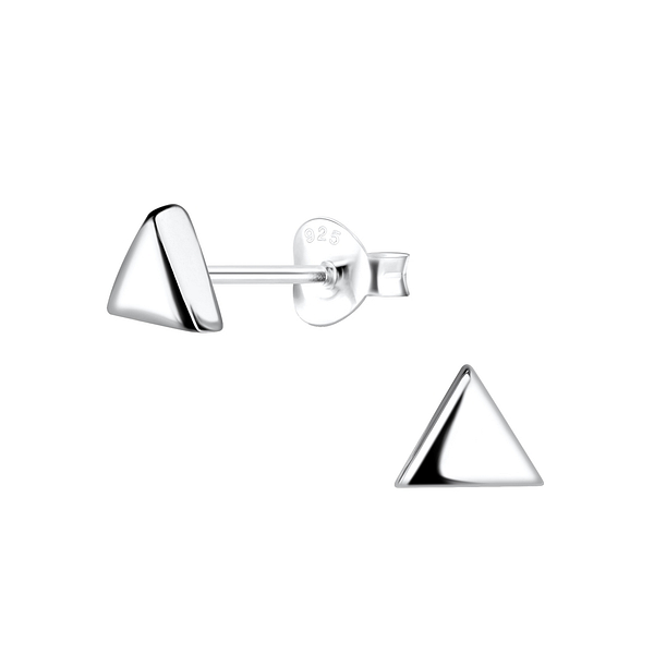 Wholesale Sterling Silver Triangle Ear Studs - JD18608