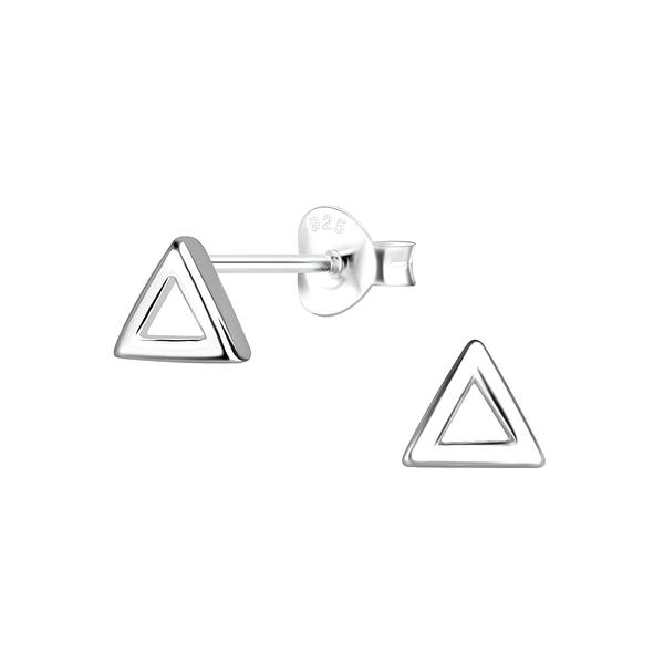 Wholesale Sterling Silver Triangle Ear Studs - JD18542