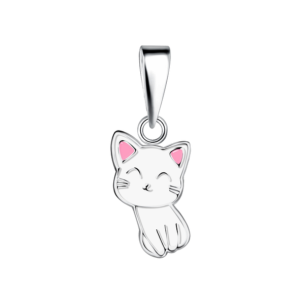 Wholesale Sterling Silver Cat Pendant - JD17931