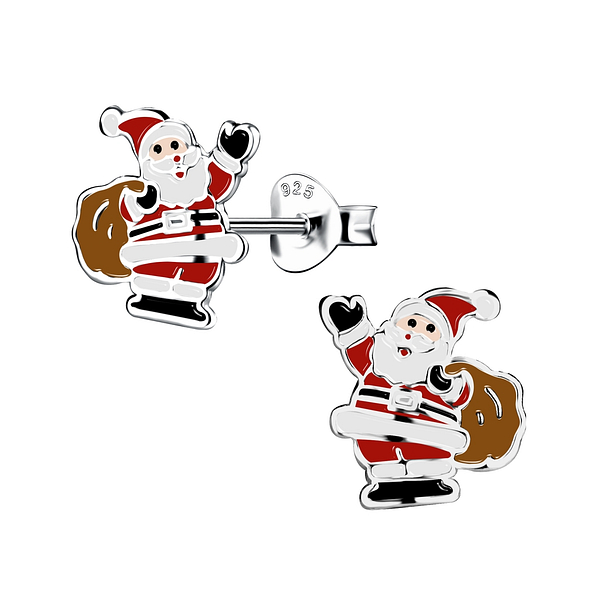Wholesale Sterling Silver Santa Claus Ear Studs - JD19409