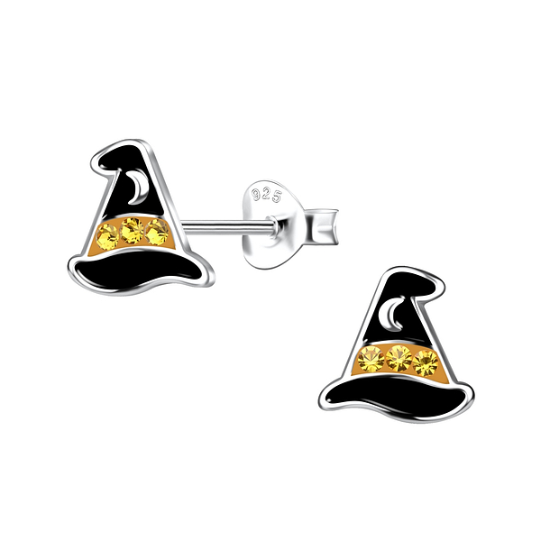 Wholesale Sterling Silver Witch Hat Ear Studs - JD20044
