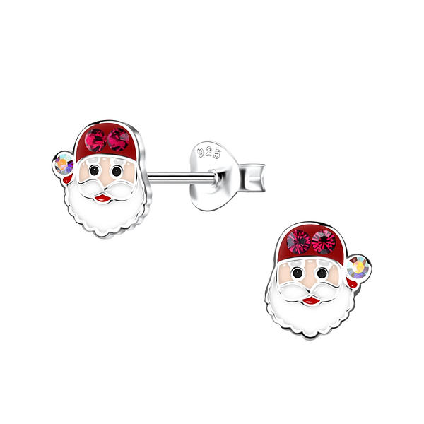 Wholesale Sterling Silver Santa Claus Ear Studs - JD20070