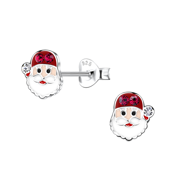 Wholesale Sterling Silver Santa Claus Ear Studs - JD20072