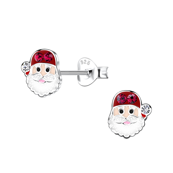 Wholesale Sterling Silver Santa Claus Ear Studs - JD20071