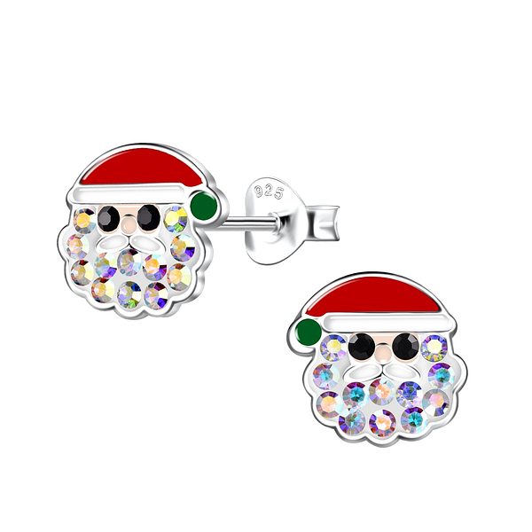 Wholesale Sterling Silver Santa Claus Ear Studs - JD20084