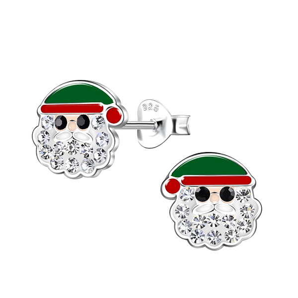 Wholesale Sterling Silver Santa Claus Ear Studs - JD20083