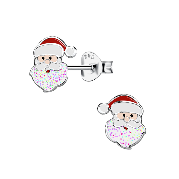 Wholesale Sterling Silver Santa Claus Ear Studs - JD19578