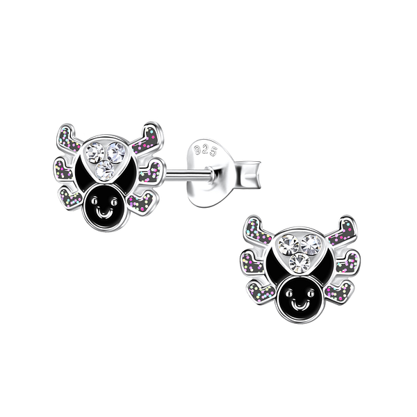 Wholesale Sterling Silver Spider Ear Studs - JD20404