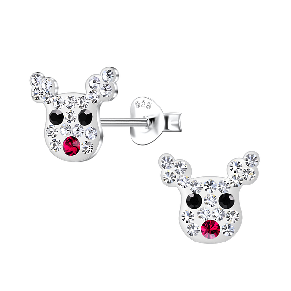 Wholesale Sterling Silver Reindeer Ear Studs - JD20598