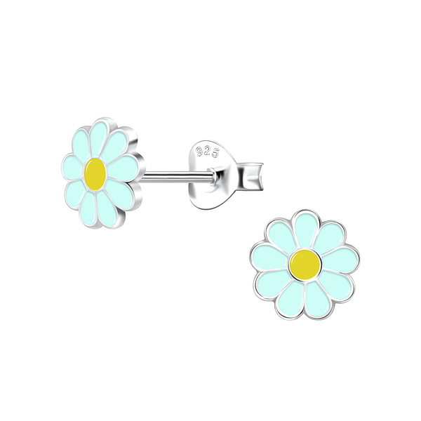 Wholesale Sterling Silver Daisy Flower Ear Studs - JD20950