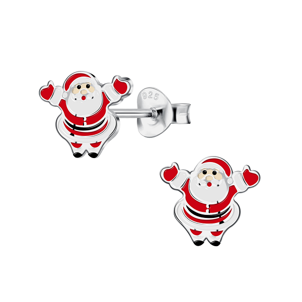 Wholesale Sterling Silver Santa Claus Ear Studs - JD15717