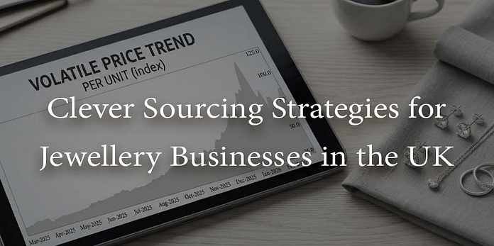 Blog article: on giving sourcing advice to jewellery businesses in the UK to Mitigate Silver Price Volatility. while the image shows a the chart of silver prices