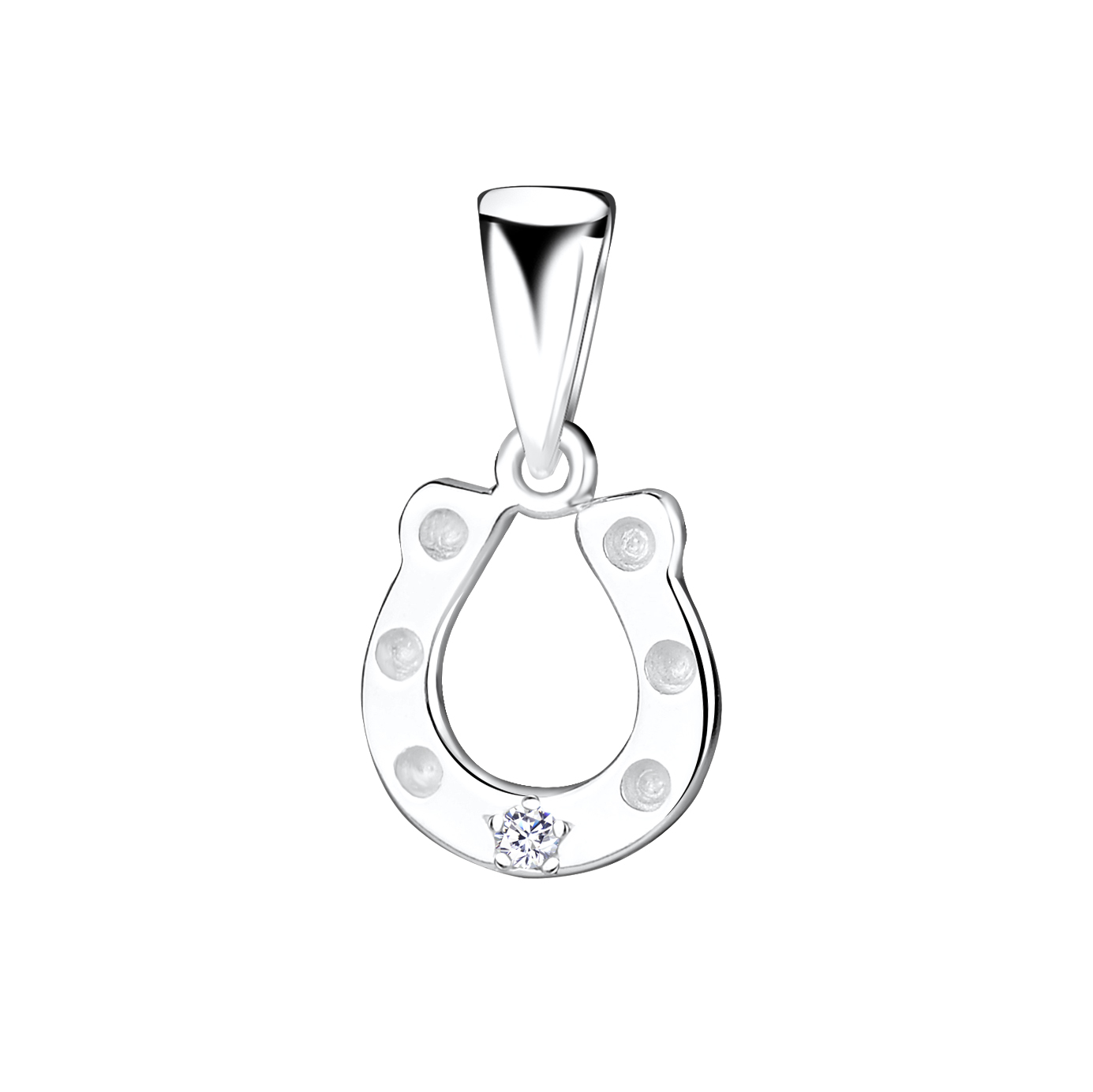 Silver JD Sterling Silver Horseshoe Pendant JD9510