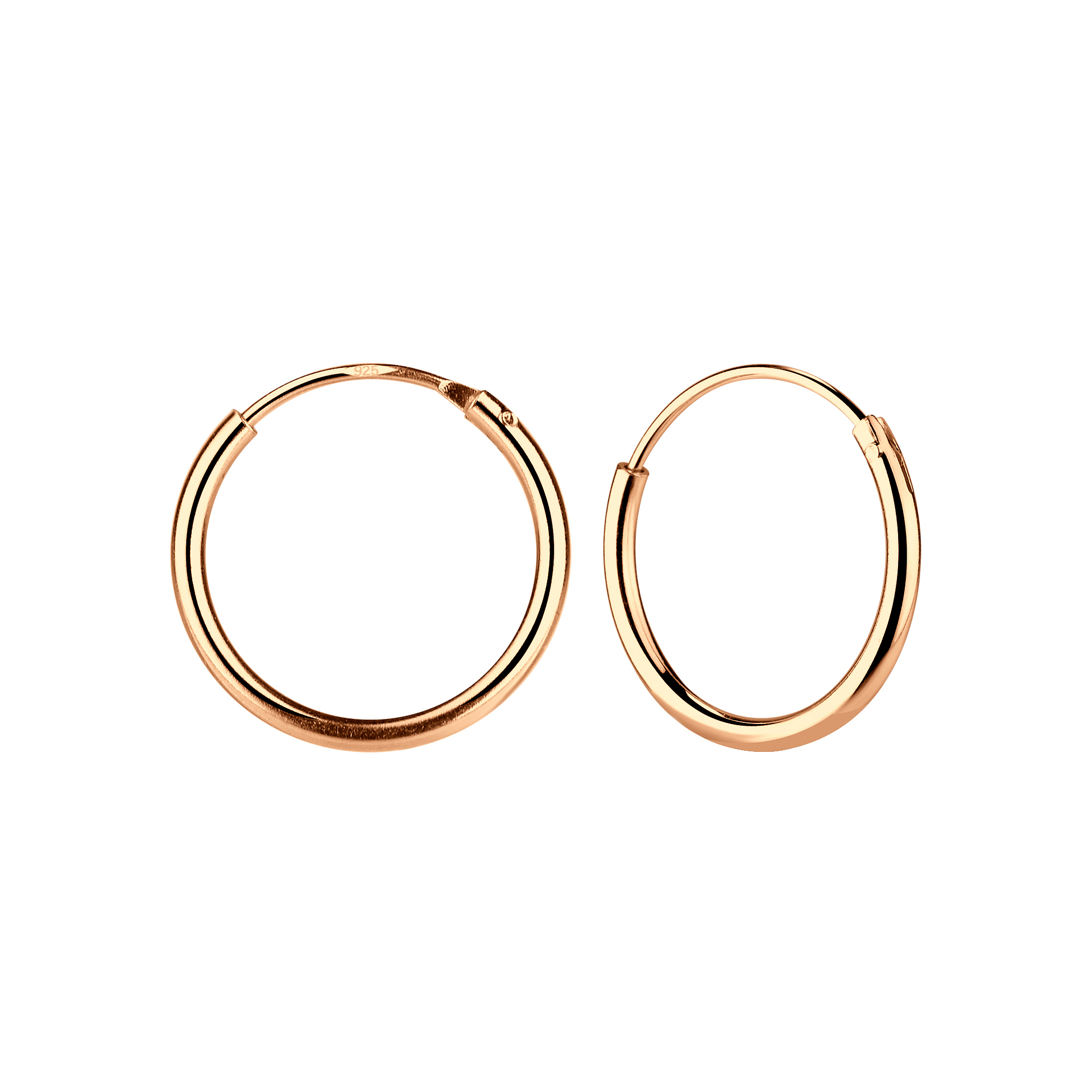 Silver JD | 14mm Sterling Silver Ear Hoops – JD3692